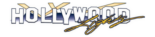 Hollywood Lights logo with stylized text.